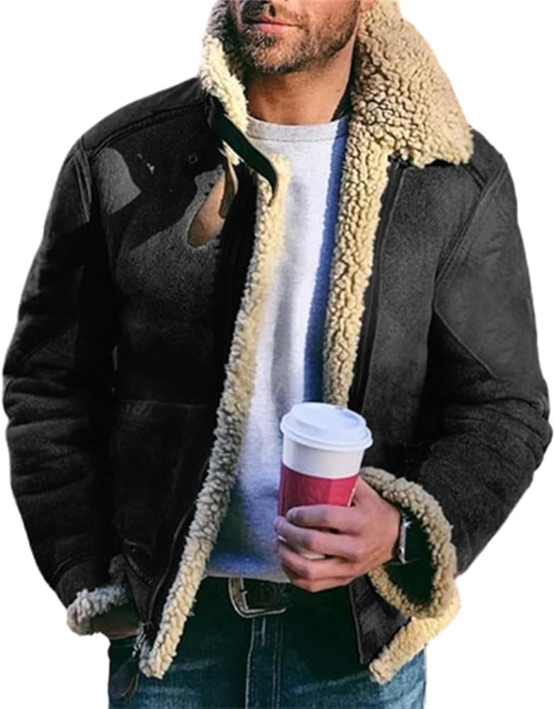 Amazon | [Exsaupy] メンズ ジャケット コート 冬 ブルゾン ボア